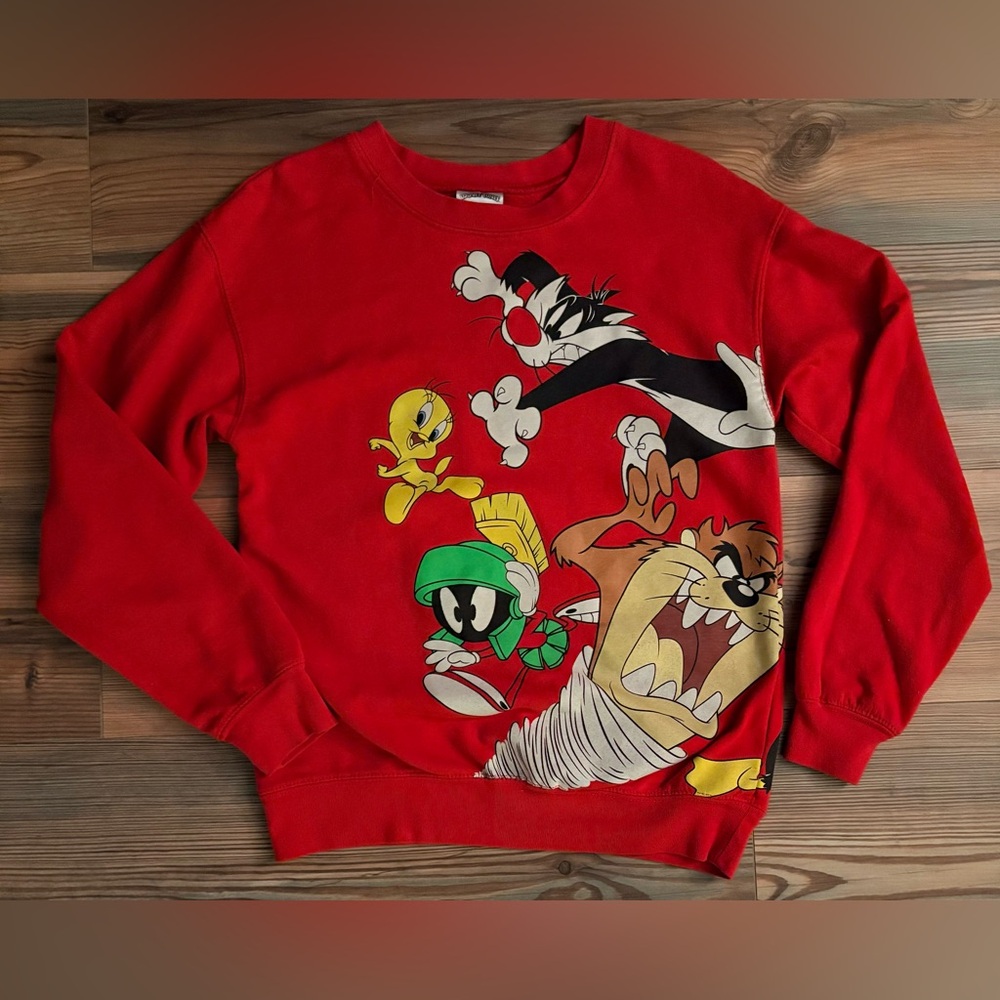 Women’s Looney Tunes Red Crewneck Sweater